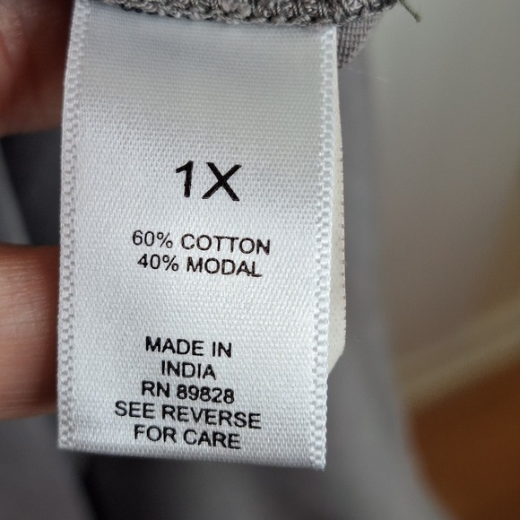 LOGO by Lori Goldstein 1X Tie-Dye Asymmetric Hem Dress December Sky Violetta - Picture 7 of 9